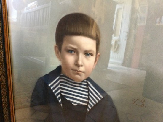young boy pastel