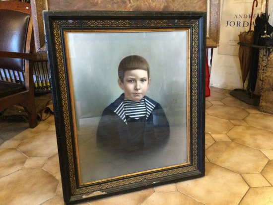 young boy pastel