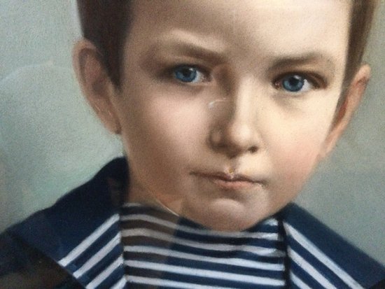 young boy pastel