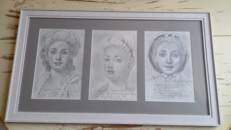 Portrait au crayon gris XVIIIème