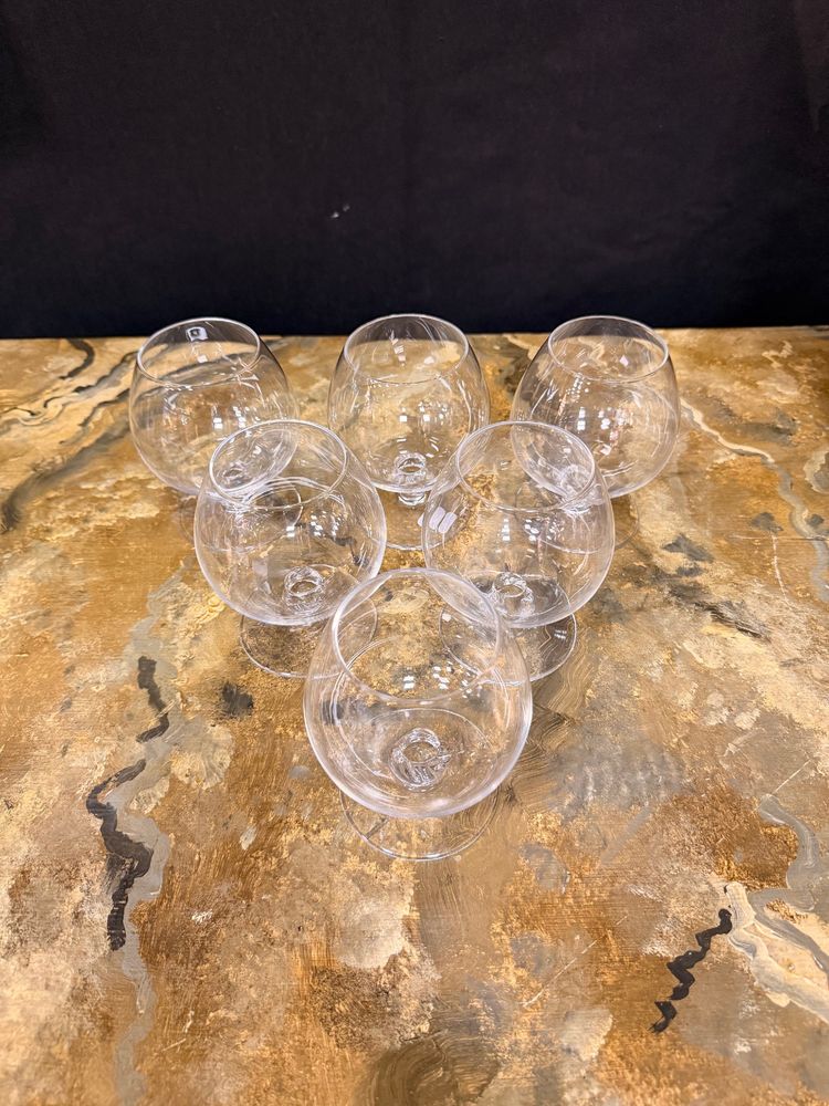 Daum - 6 cognac glasses - crystal - Bolero model