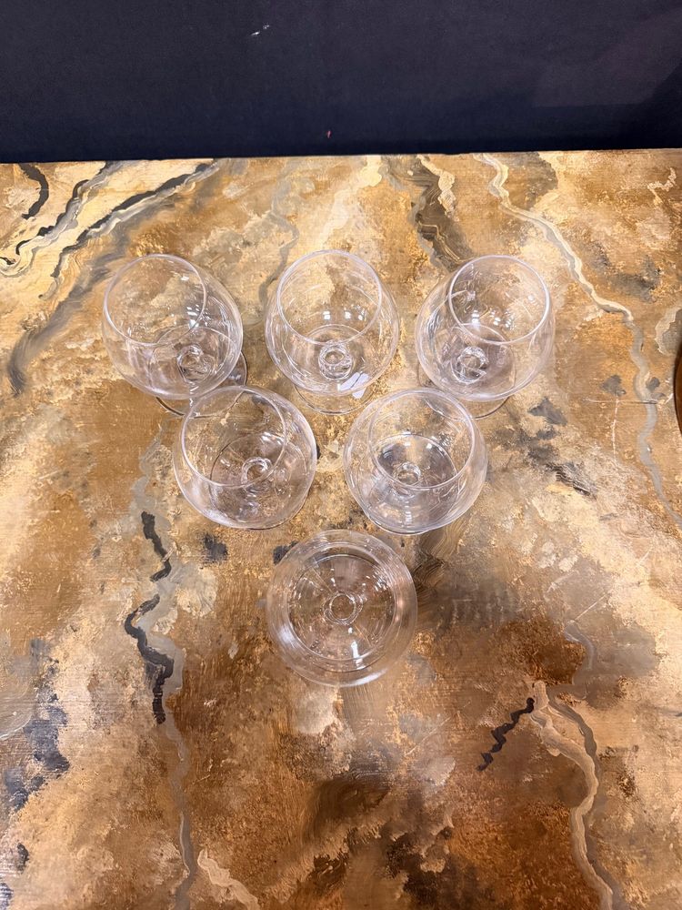 Daum - 6 cognac glasses - crystal - Bolero model