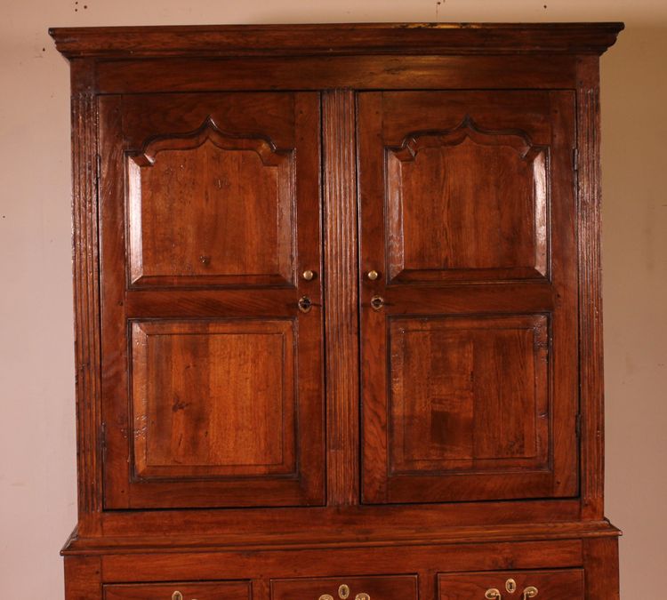 Pressa per lino in quercia del XVIII secolo