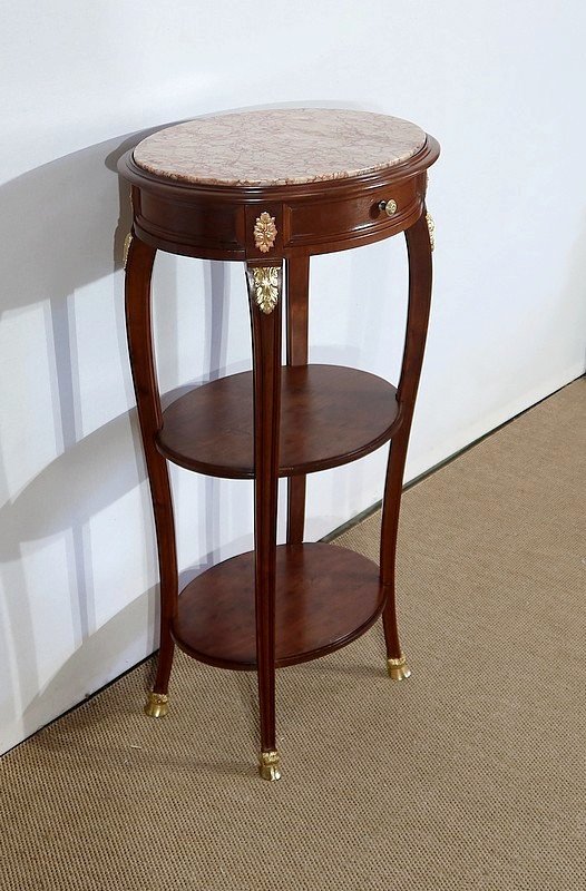  Small solid mahogany salon table, Louis XVI style - Early XXth century
