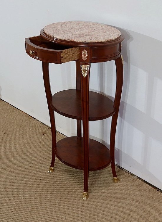  Small solid mahogany salon table, Louis XVI style - Early XXth century