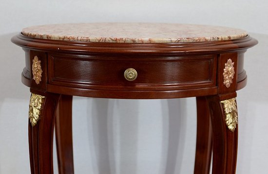  Small solid mahogany salon table, Louis XVI style - Early XXth century