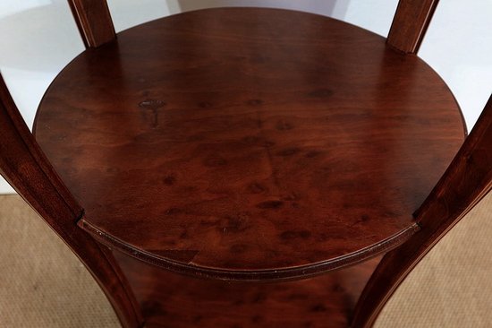  Small solid mahogany salon table, Louis XVI style - Early XXth century