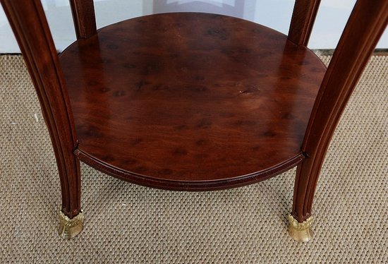  Small solid mahogany salon table, Louis XVI style - Early XXth century