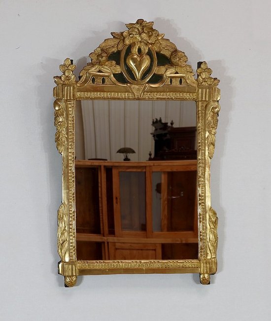  Gilded wood mirror, Louis XVI style - Early XXth century