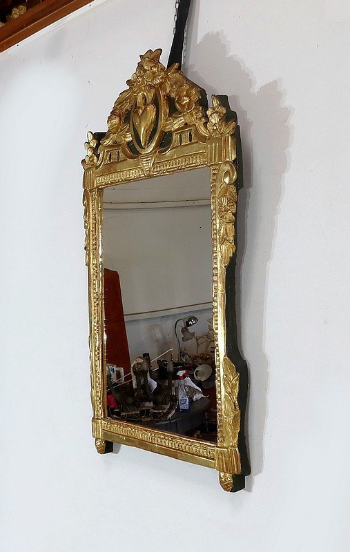  Gilded wood mirror, Louis XVI style - Early XXth century