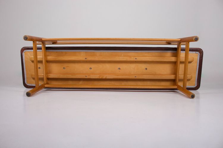 Banc en Chêne et Cuir Cognac Børge Mogensen