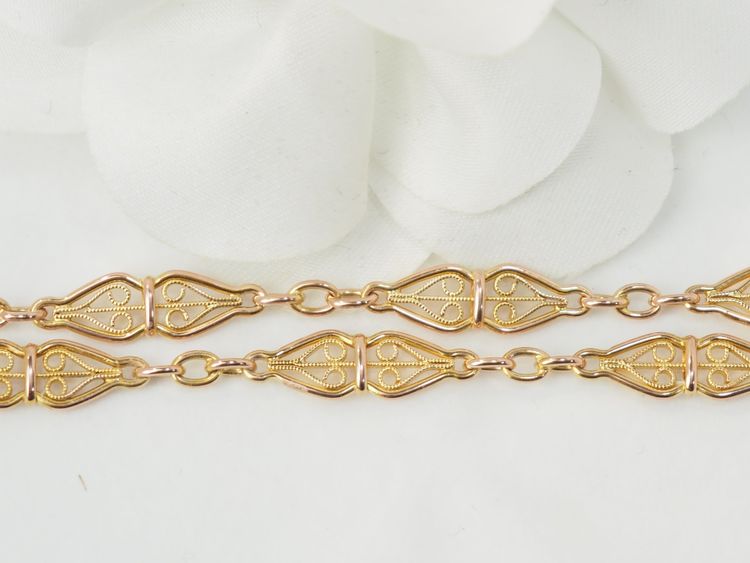 Collier maille filigrane en or jaune