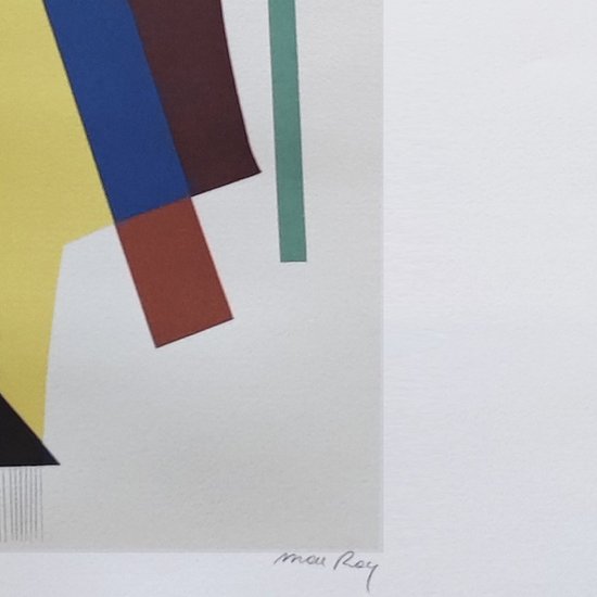 1970 Original Beautiful Man Ray "Concrete Mixer" Limited Edition Lithograph