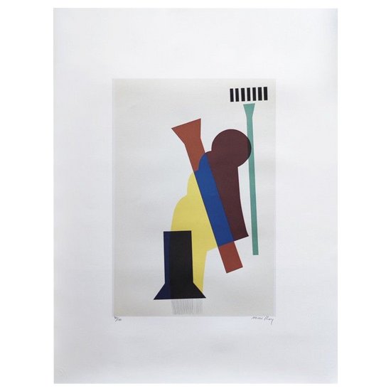 1970 Original Beautiful Man Ray "Concrete Mixer" Limited Edition Lithograph