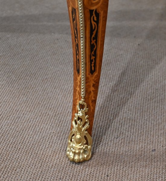 Table Violonée en bois précieux, époque Napoléon III – Milieu XIXe 