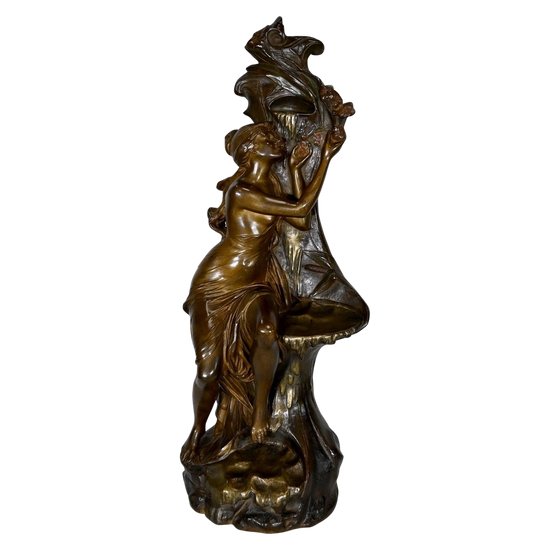 Wichtige Bronze "La Source", von E. Drouot - 1900