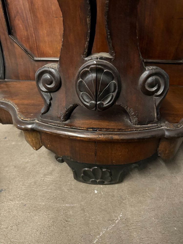 Antica console noce L.Filippo, '800, Napoli, 100x103x43cm