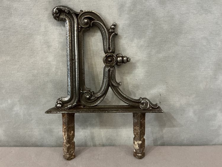 19th century polished cast iron shoe scraper