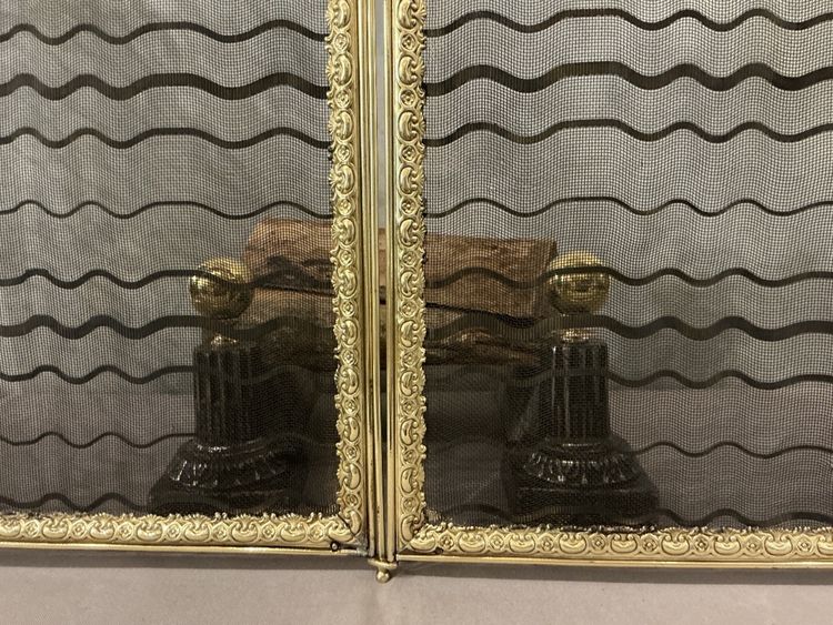 Antique 19th century pressed brass mantelpiece