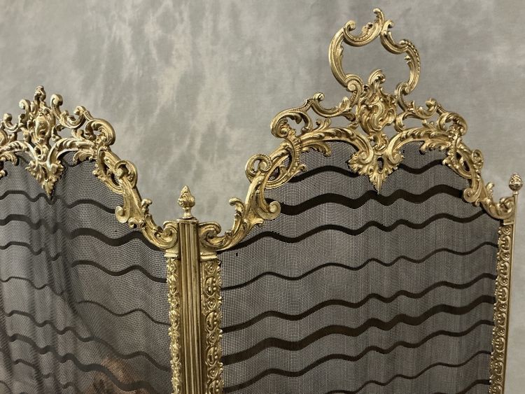 Antique 19th century pressed brass mantelpiece