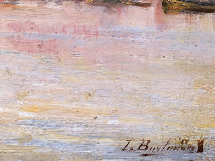 Leopoldo BURLANDO, Blick auf die Insel San Giorgio Maggiore in Venedig