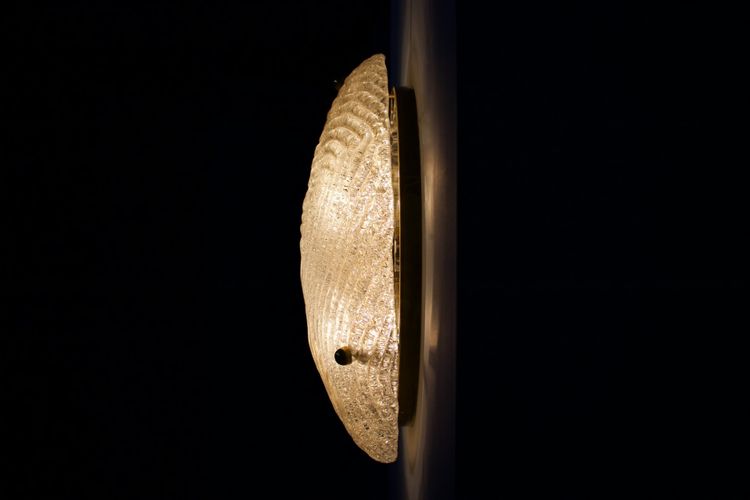 Large Murano Ice Glass Ceiling Light