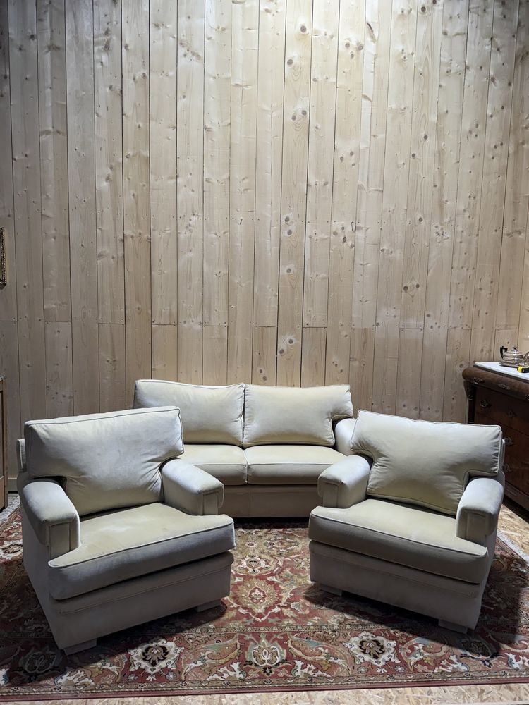 Salon canapé et deux fauteuils SCHWARTZ