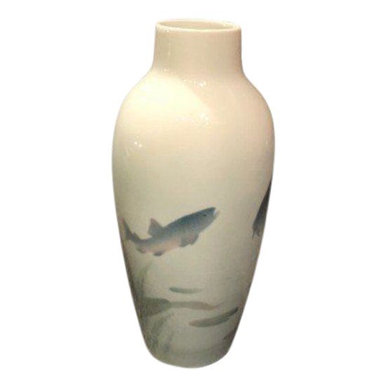 Vase - Carp - Porcelain - Jaeger and Co - Art Nouveau - Judgenstil - About 1900