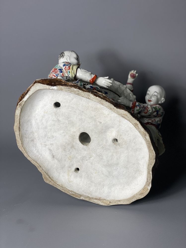 19th century polychrome porcelain centerpiece