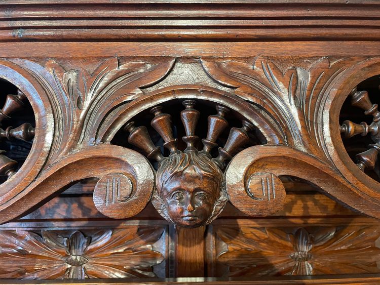Bretonischer Geschirrschrank aus Eiche um 1900