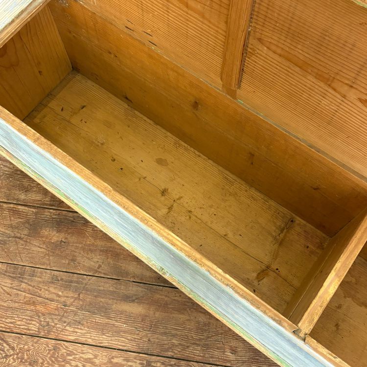 Long Alsatian storage bench, 19th century