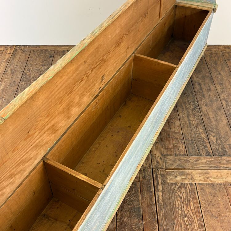 Long Alsatian storage bench, 19th century