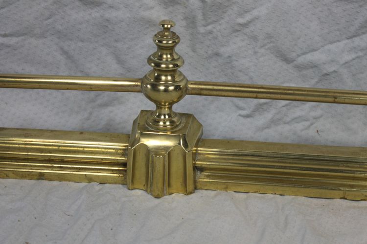Camino in stile Luigi Filippo - frontale in bronzo e ottone, XIX secolo