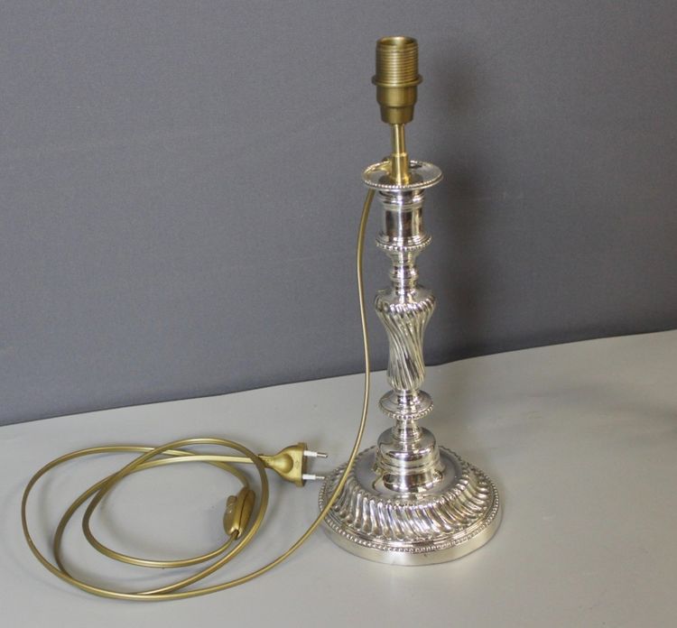 Pair of silvered bronze lamps circa 1830