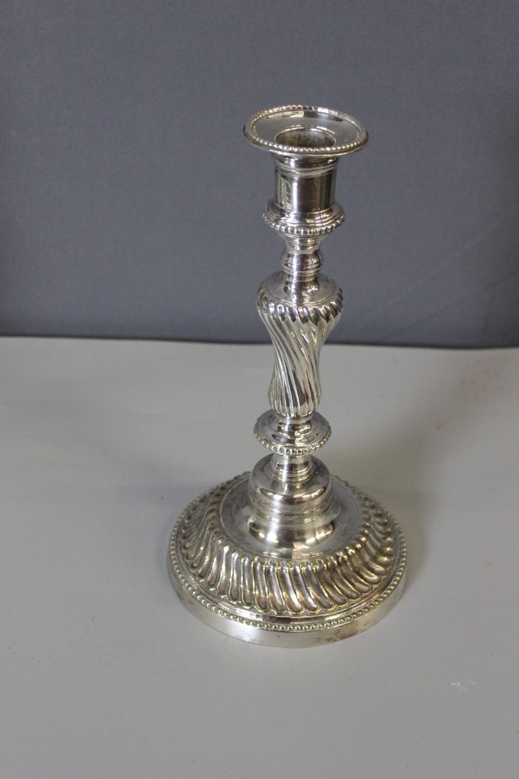 Pair of silvered bronze lamps circa 1830