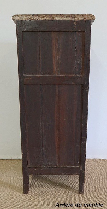 Kleine Chiffonnier aus Rosen- und Veilchenholz, gestempelt "Boudin", Übergangszeit Louis XIV / Louis XV - 1760