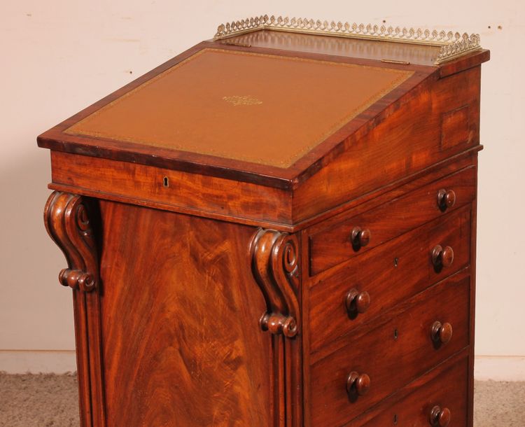 regency mahagoni davenport circa 1810 mit mechanismus