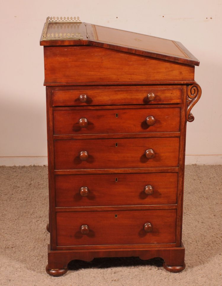 regency mahagoni davenport circa 1810 mit mechanismus