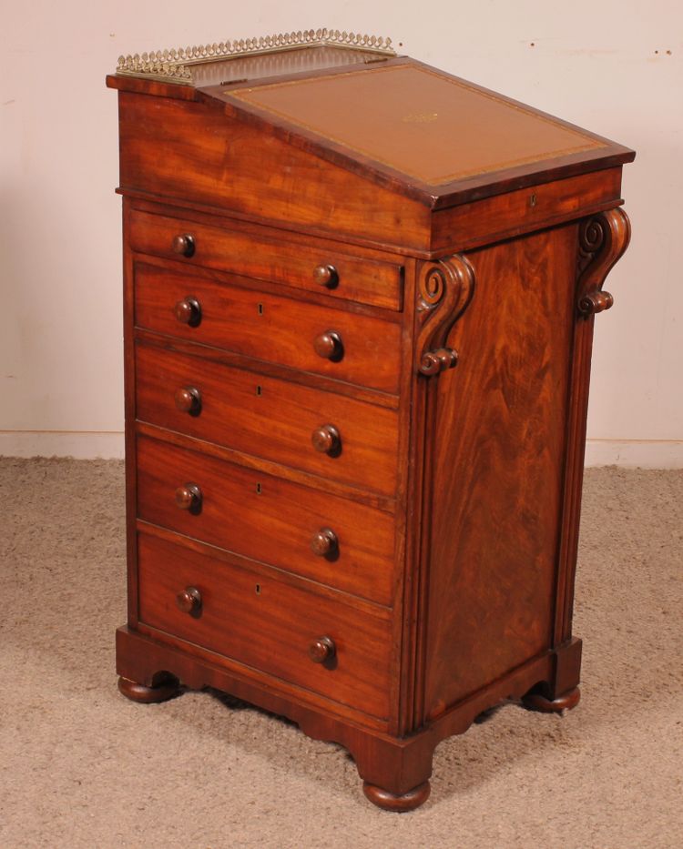 regency mahagoni davenport circa 1810 mit mechanismus