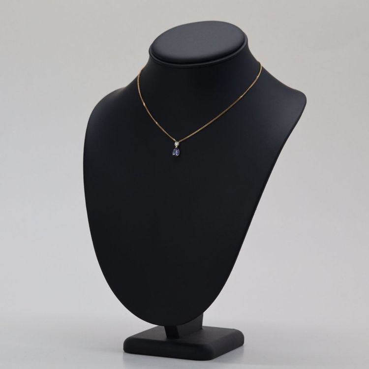 Collier en or tanzanite et diamant