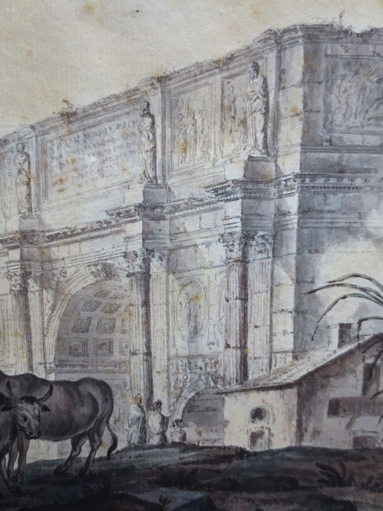 Arc de Constantin, Rome, suiveur d' Hubert Robert. 