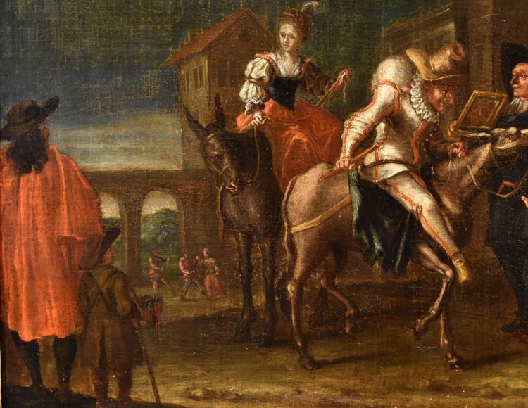 Carnaval à Venise avec Arlequin, Marco Marcola (Vérone, 1711 - 1780)