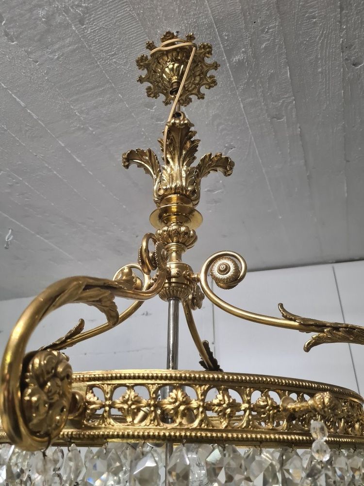 Napoleon III style basket chandelier, 20th century.