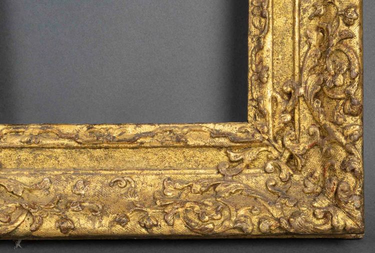 Cadre en bois sculpté doré d'époque Louis XIV