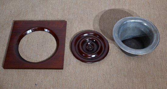 Montauban de Voyage in solid Cuban mahogany - Late 18th century
