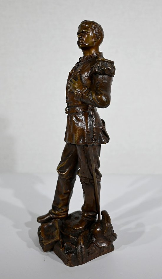 Bronzo "L'Estafette" di C. Anfrie - XIX secolo