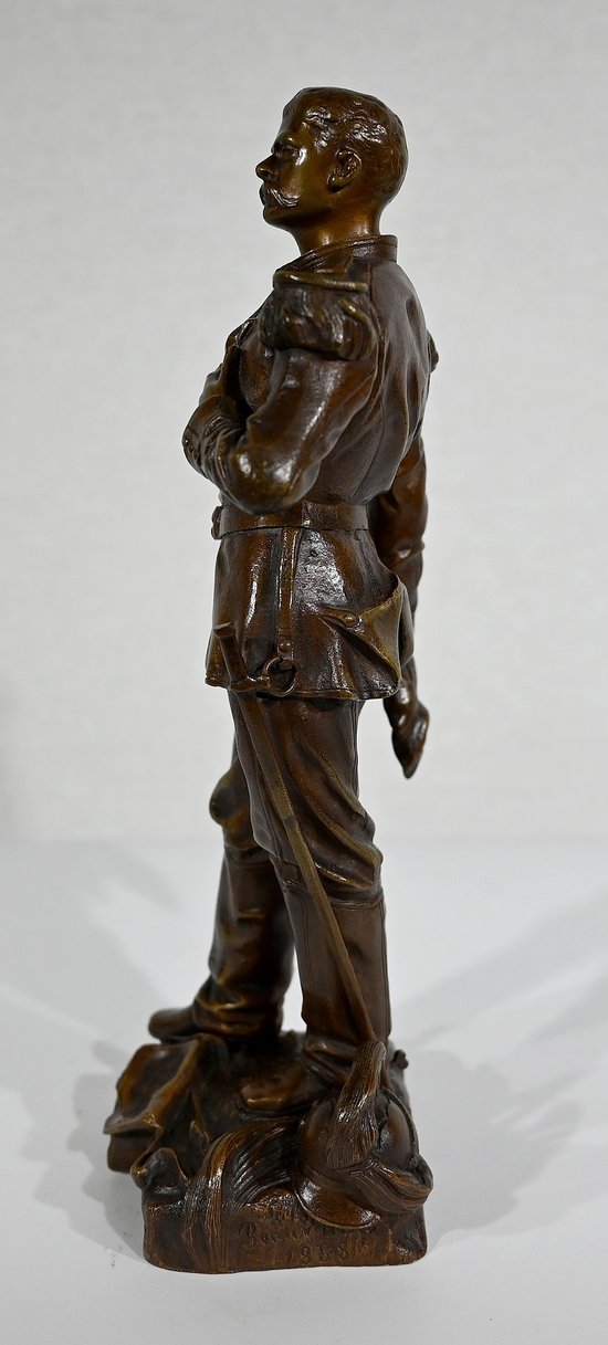 Bronzo "L'Estafette" di C. Anfrie - XIX secolo