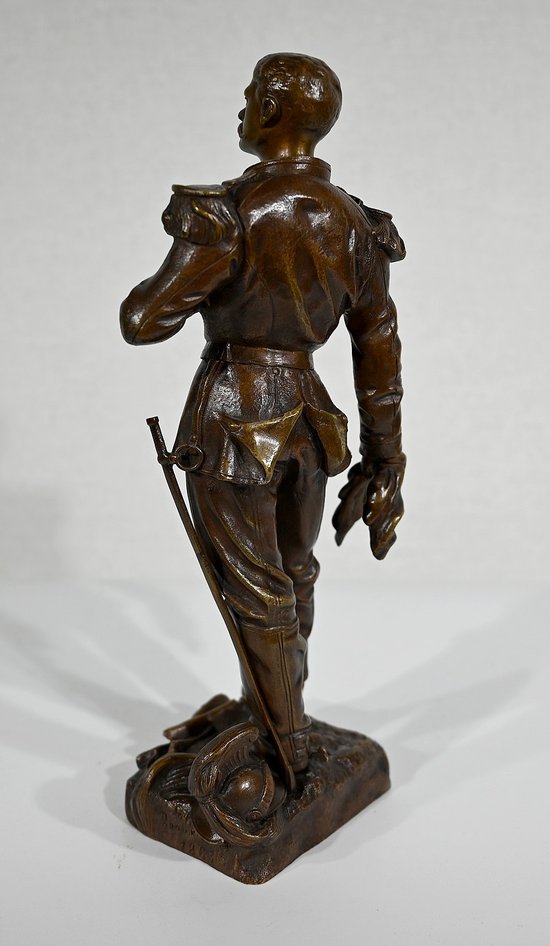 Bronzo "L'Estafette" di C. Anfrie - XIX secolo