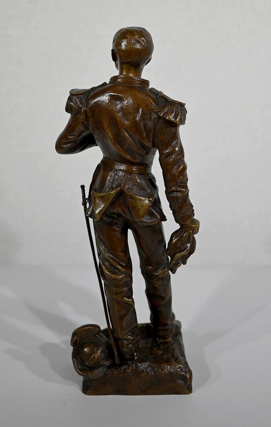 Bronzo "L'Estafette" di C. Anfrie - XIX secolo