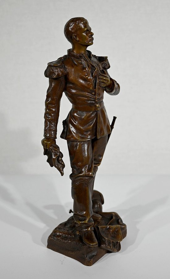 Bronzo "L'Estafette" di C. Anfrie - XIX secolo